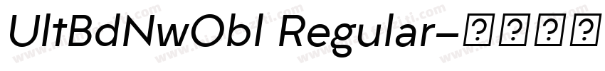 UltBdNwObl Regular字体转换